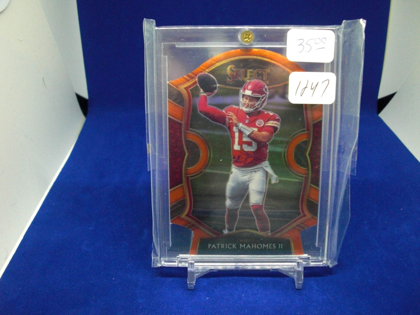 Patrick Mahomes II select orange dicut (1 of 1)