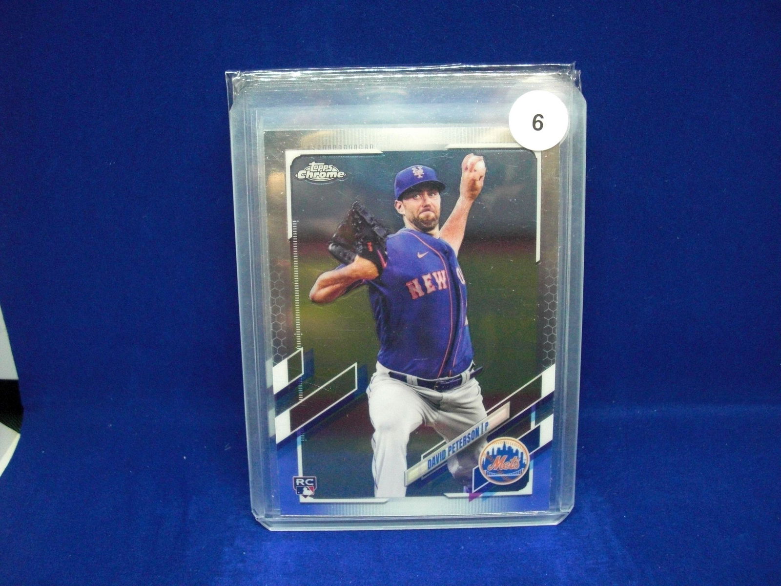 david peterson 2021 topps chrome rookie: in top loader