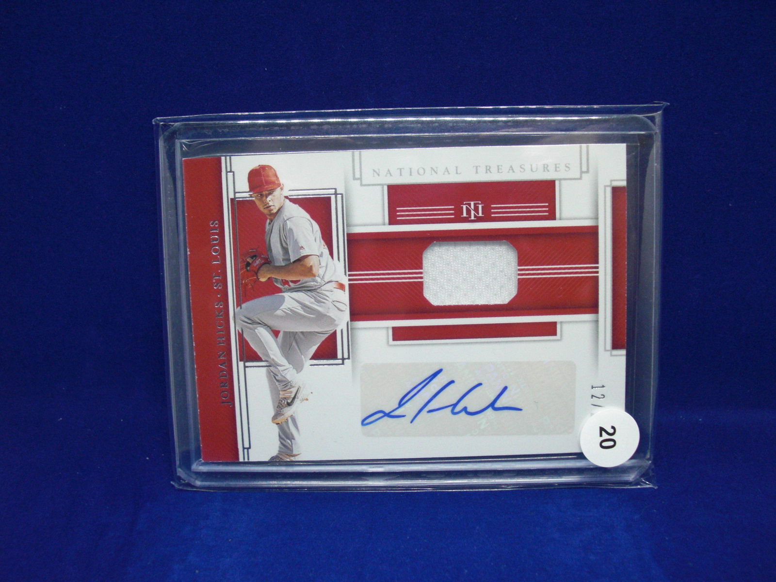 jordan hicks natl treasures rookie jersey auto 12/25 (1 of 1)