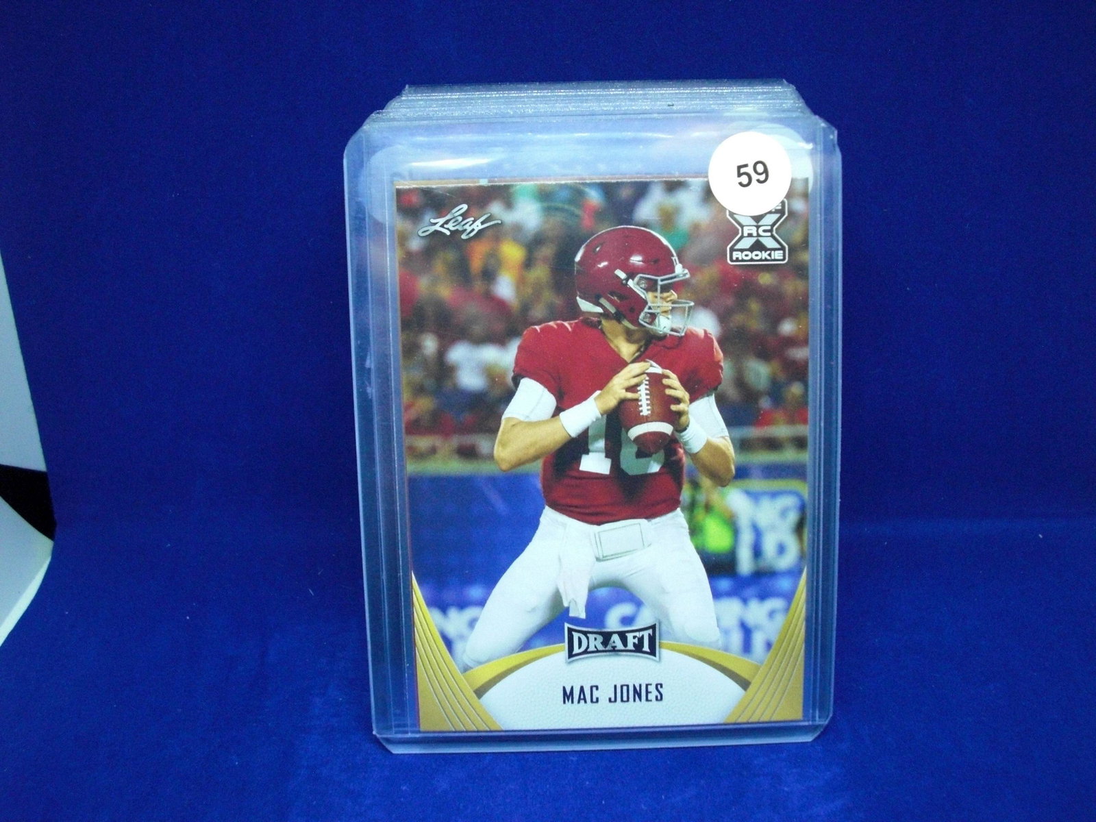 mac jones rookie card: in top loader