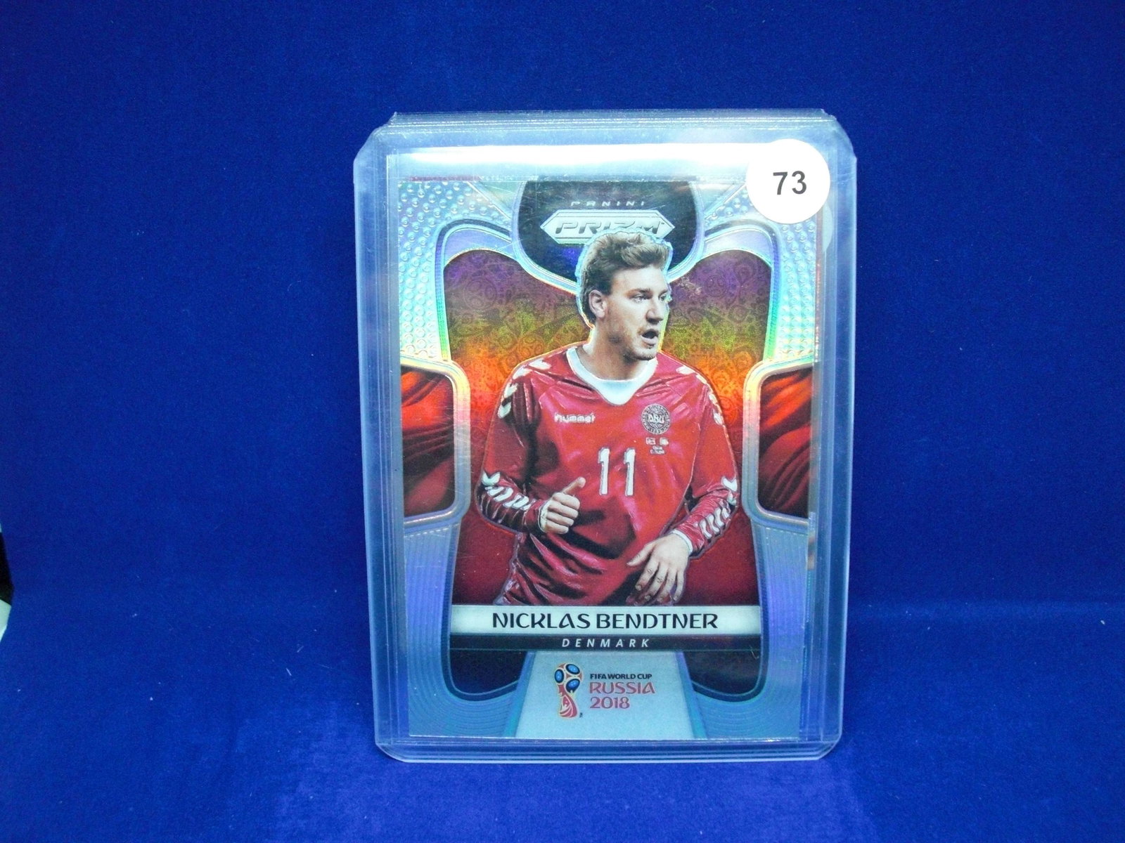 2018 panini prizm world cup soccer card: nicklas bendtner silver prizm