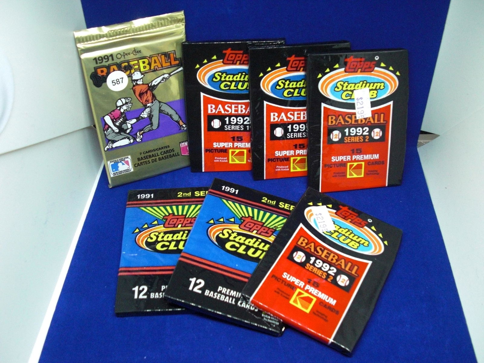 lot of 7 assorted baseball wax packs (1 of 1)