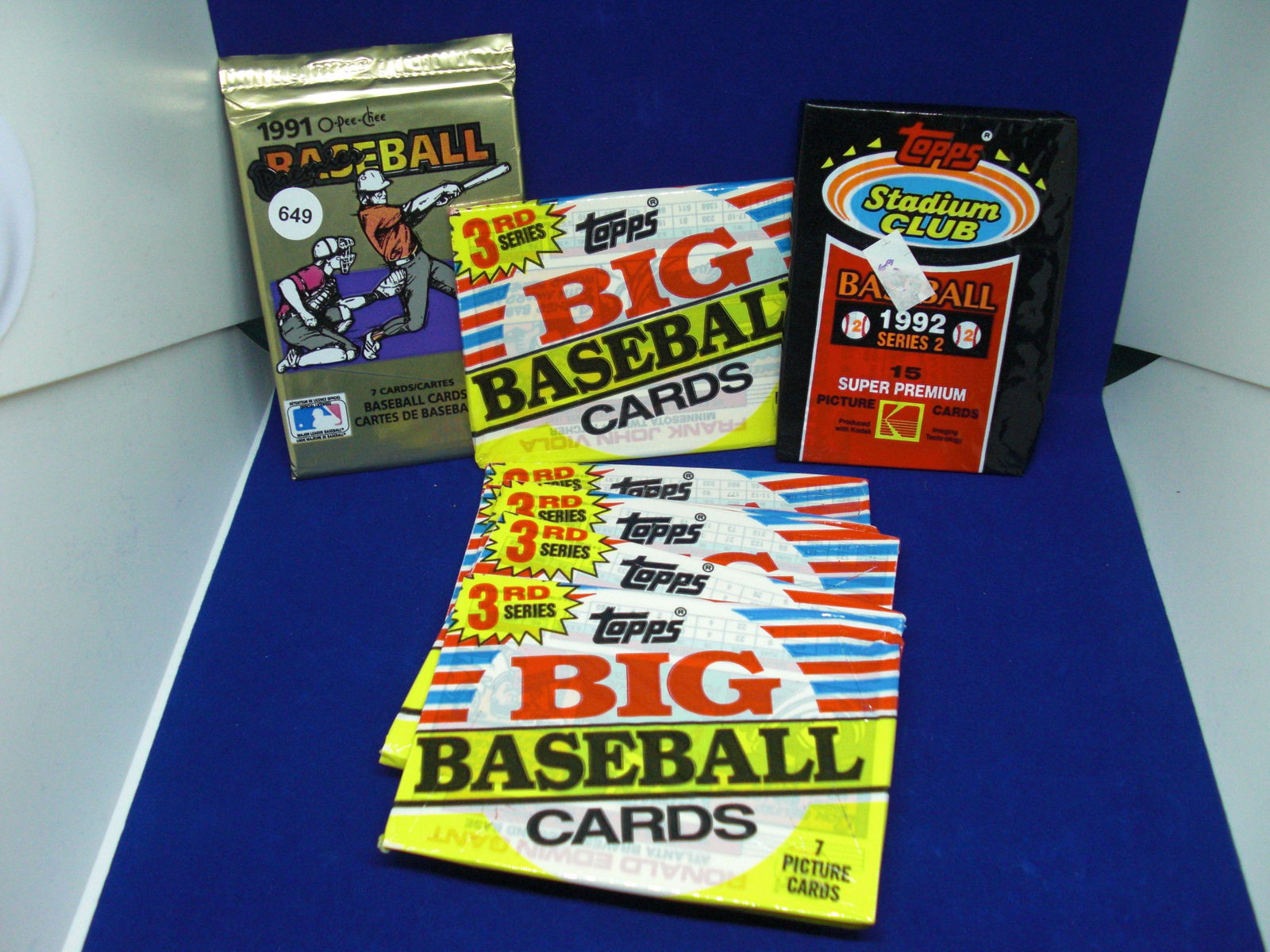 lot of 8 assorted baseball wax packs (1 of 1)