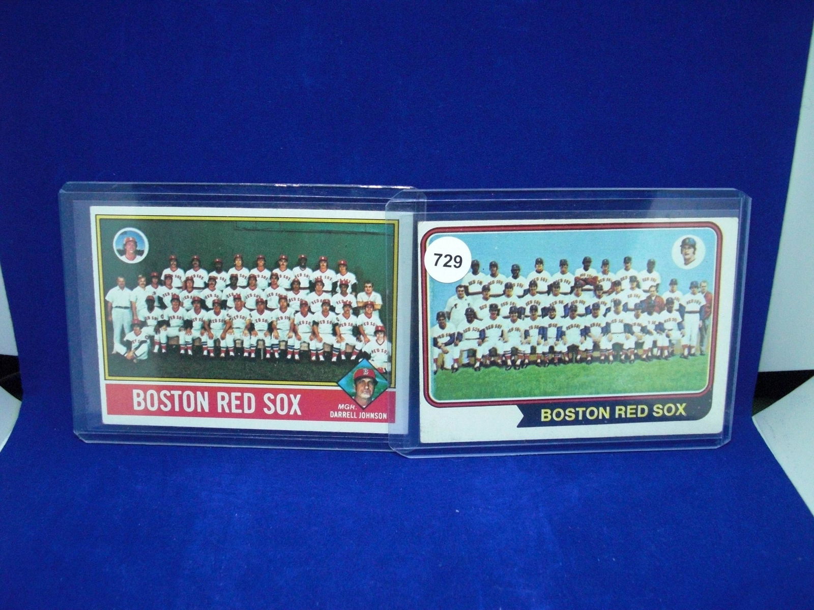 1974/1976 boston redsox team cards (1 of 1)