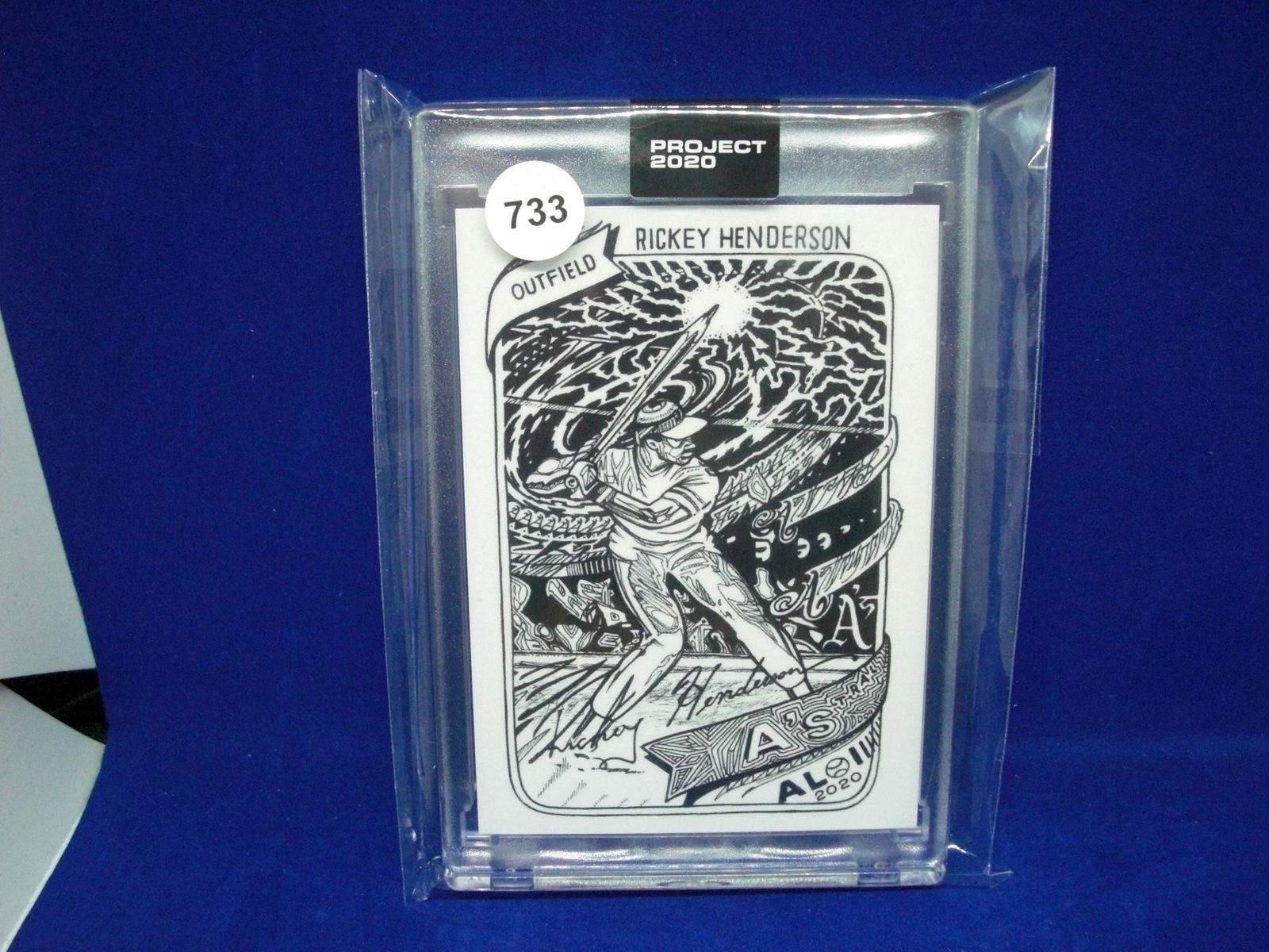 topps project 2020 rockey henderson by artist JK5 (1 of 1)