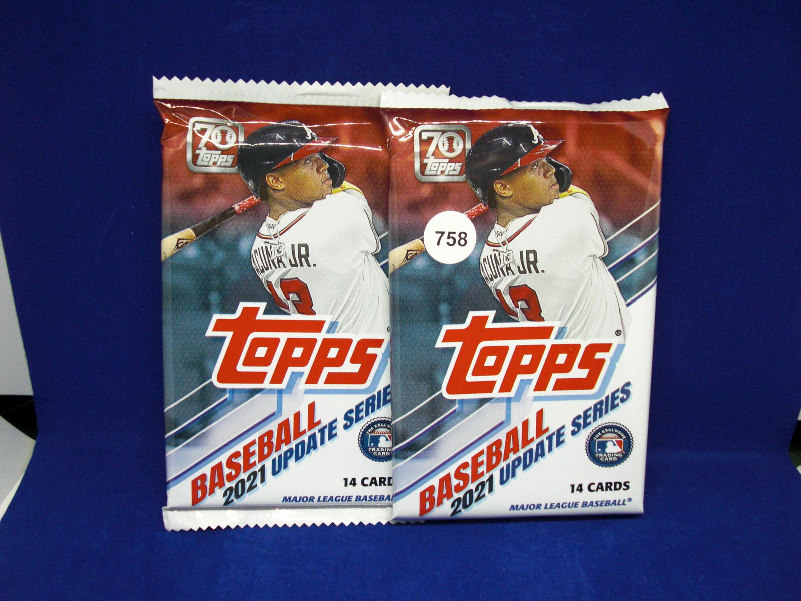 lot of 2 2021 topps update sealed packs (1 of 1)