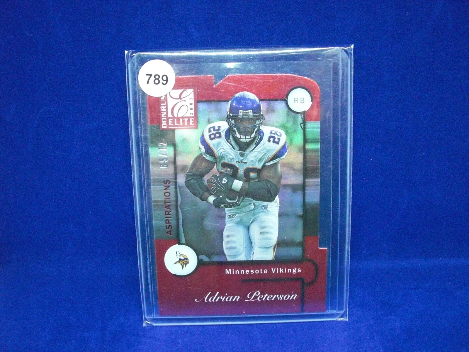 adrian peterson elite series die cut 65/72: adrian peterson elite series die cut 65/72