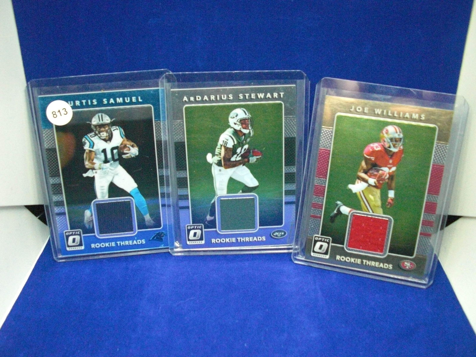 lot of 3 opticc rookie threads jersey cards (1 of 1)