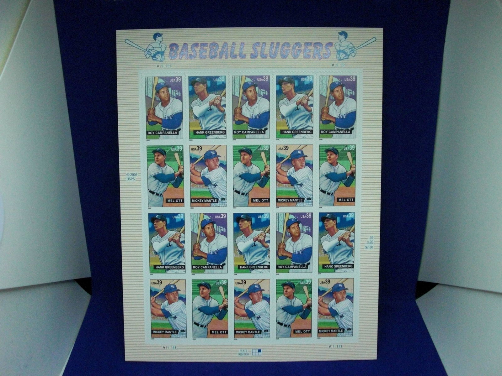 2006 baseball sluggers us mint stamp sheet (1 of 1)