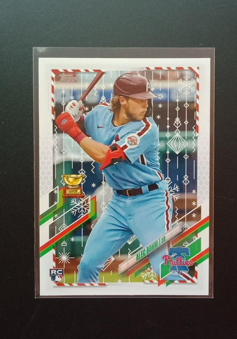 2021 topps holiday mega box alec bohm rookie card (1 of 1)