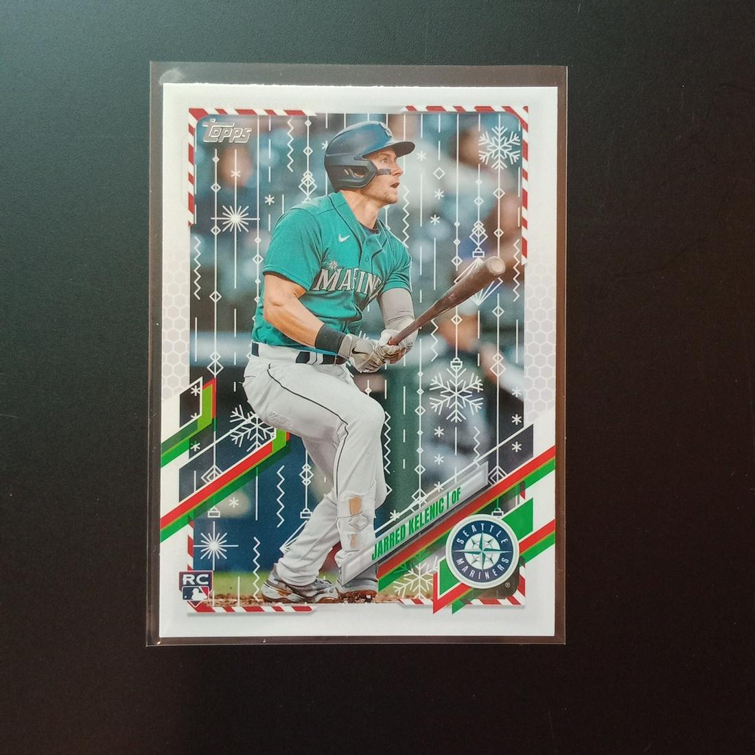 2021 topps holiday mega box jarred kelenic rookie card (1 of 1)