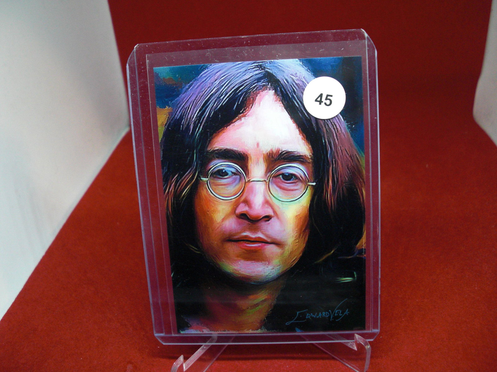 JOHN LENNON UNLIMITED EDITION SKETCH CARD: open edition sketch card by artist EDWARD VELA