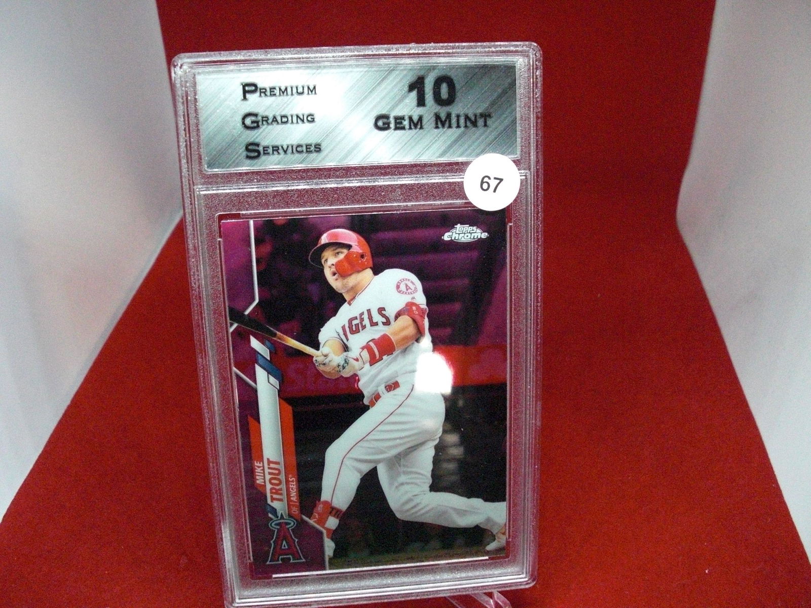 PGS Gem 10 mike trout pink refractor (1 of 1)