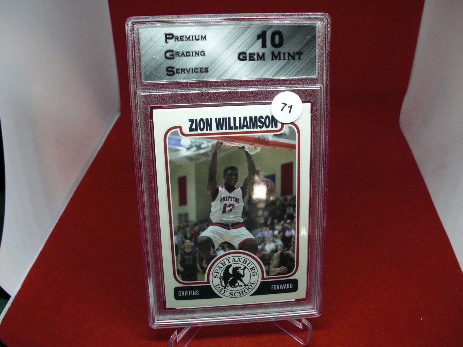 PGS Gem 10 zion williamson high school card (1 of 1)