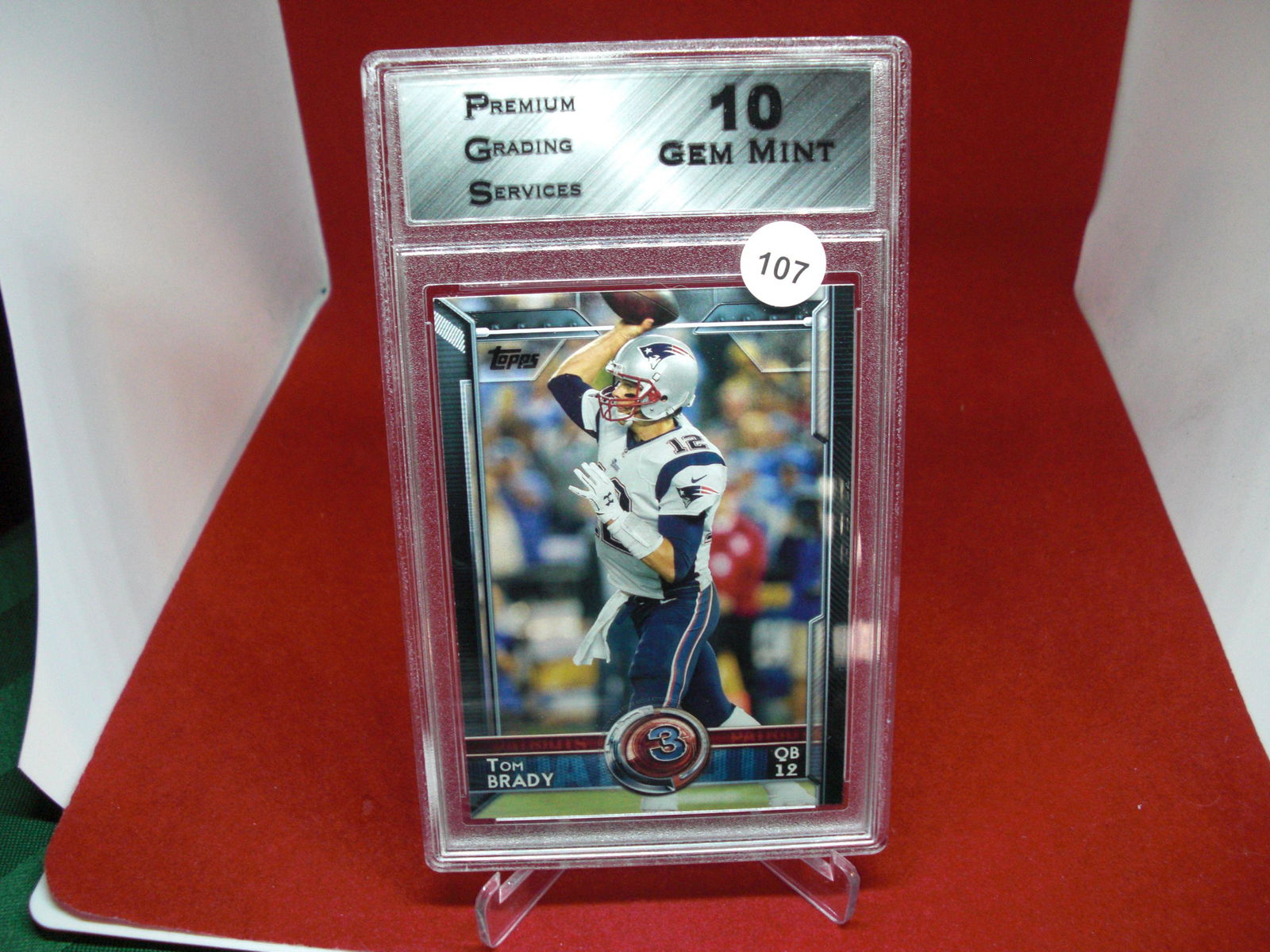 PGS Gem 10 tom brady topps football (1 of 1)