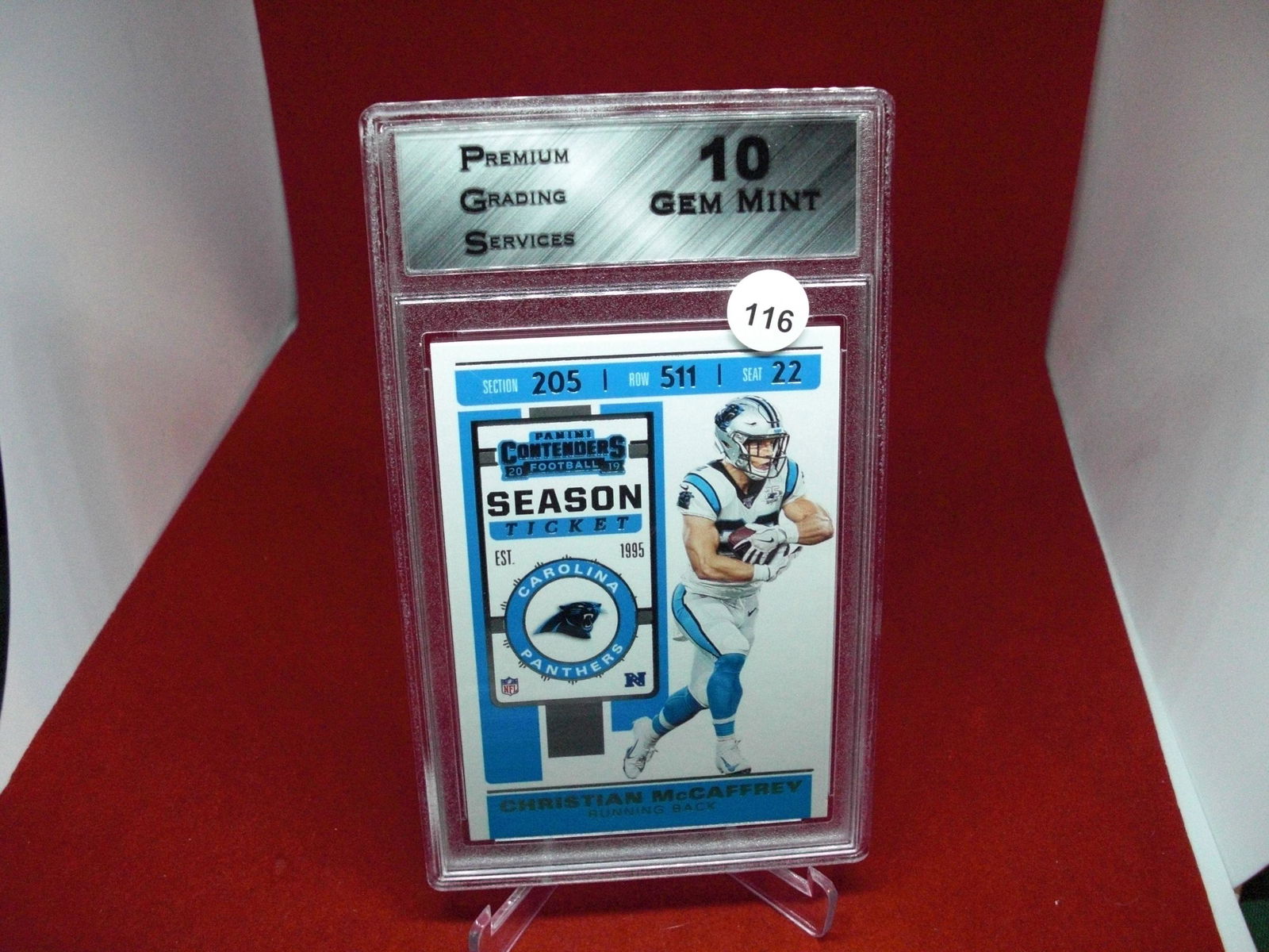 PGS Gem 10 christian mccaffrey season ticket (1 of 1)
