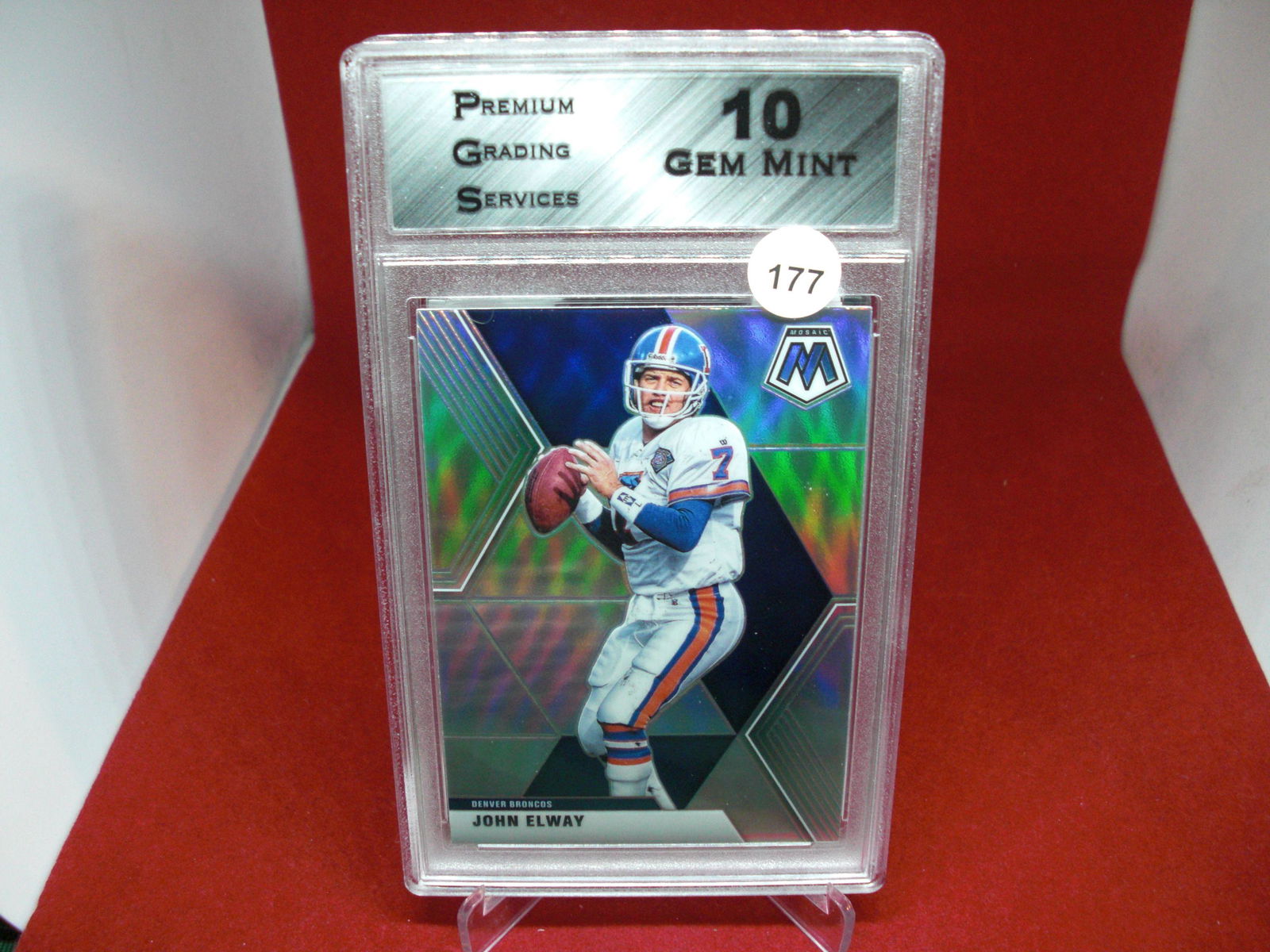 PGS gem 10 john elway silver holo mosaic (1 of 1)