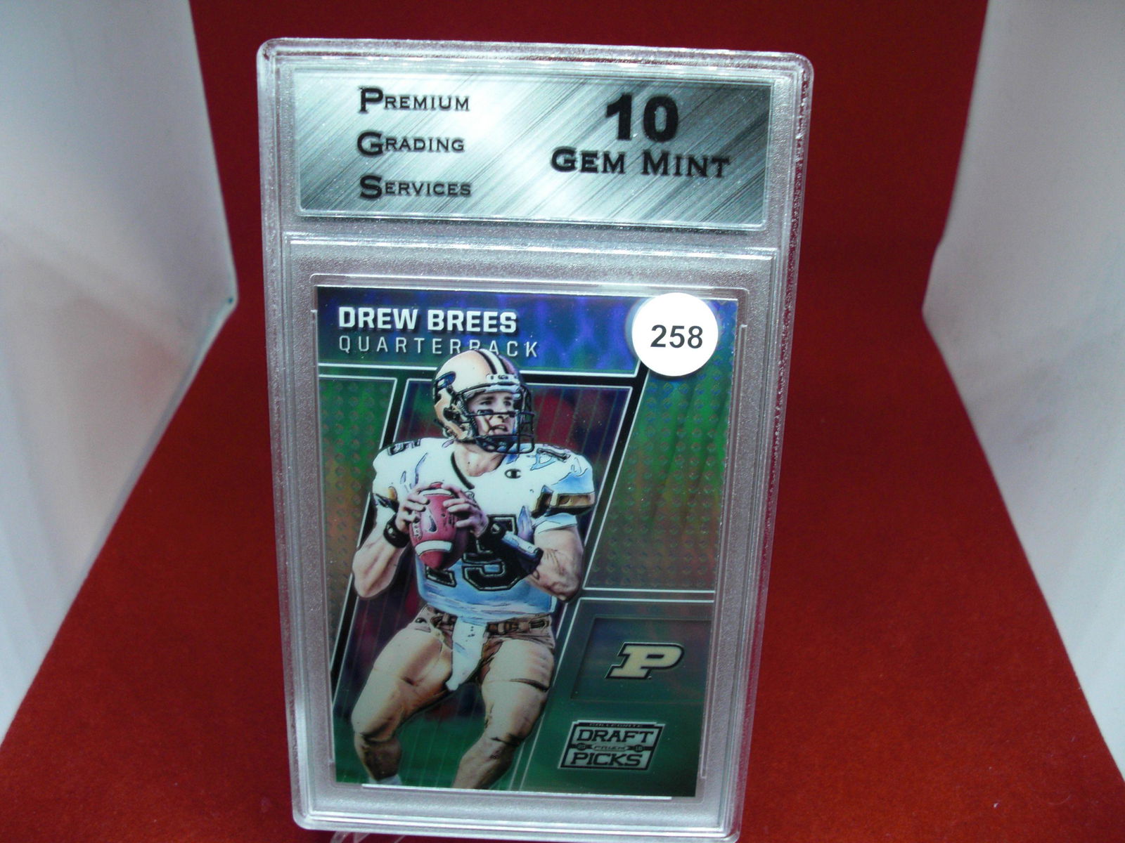 PGS Gem 10 Drew Brees silver prizm draft (1 of 1)