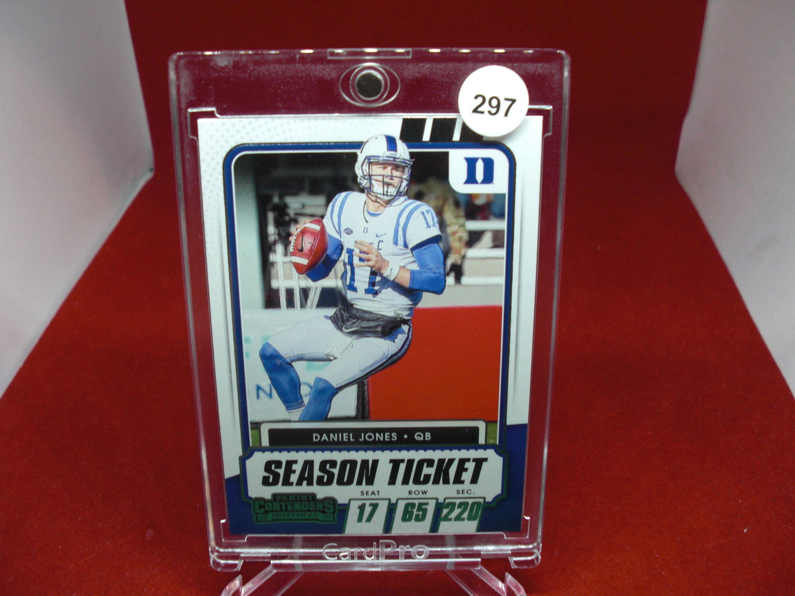 Daniel Jones season ticket: in one touch holder