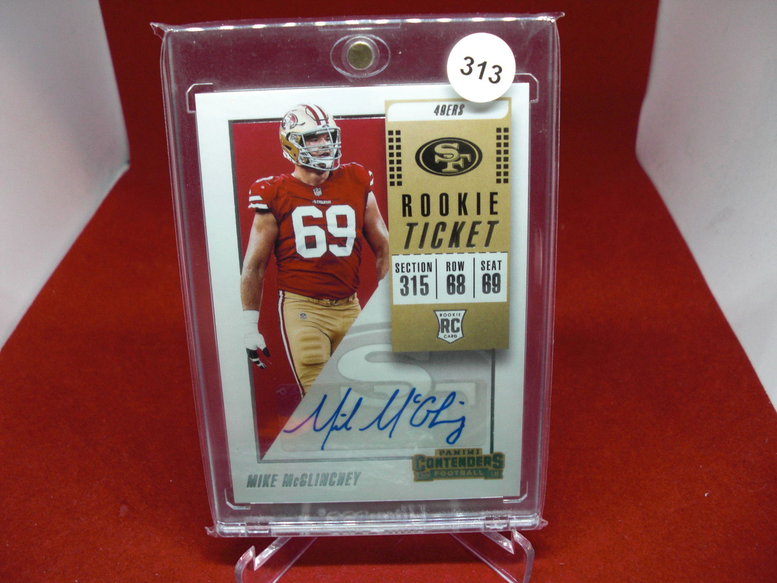 Mike mcglinchey rookie ticket autograph (1 of 1)