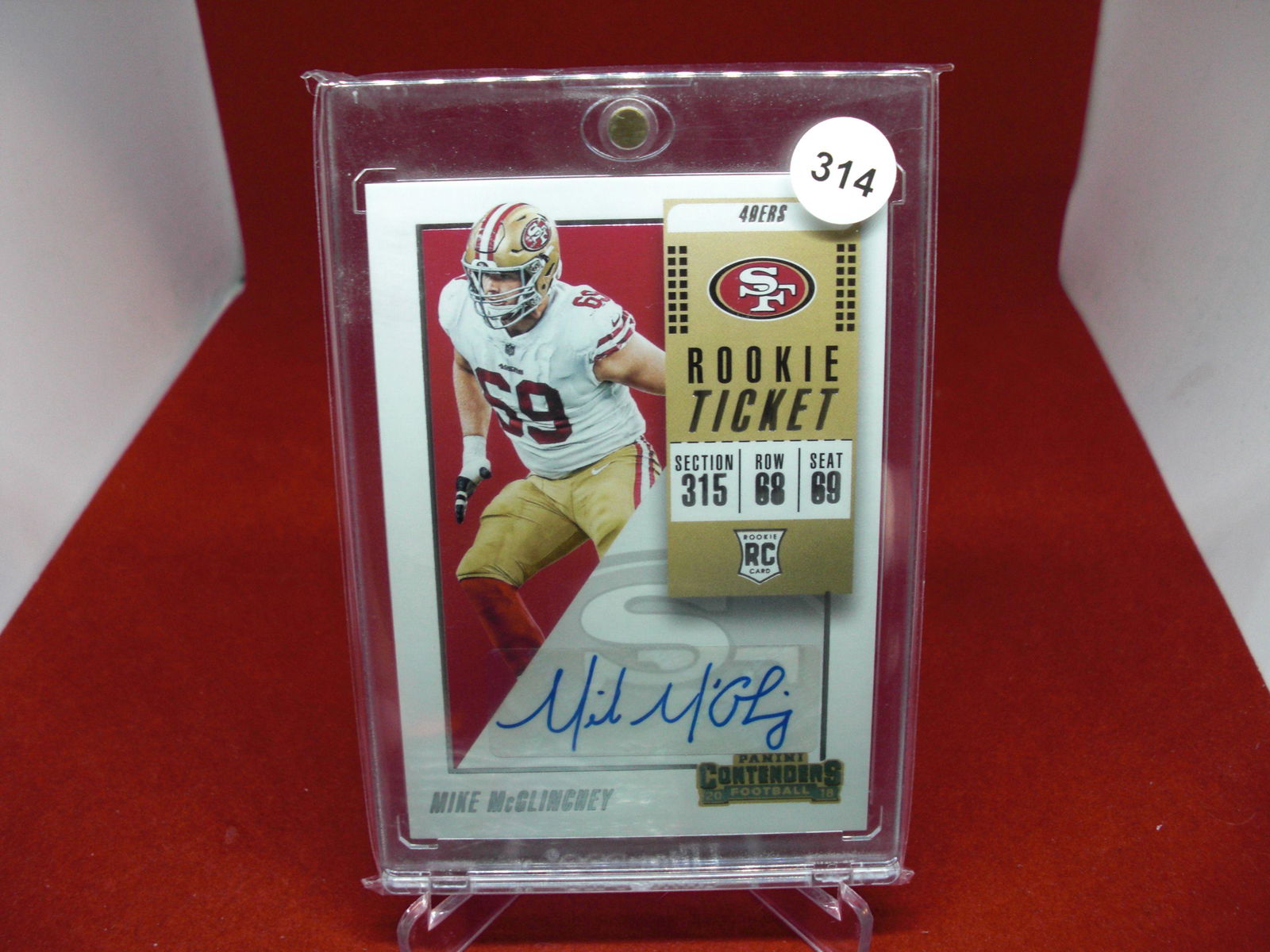 Mike mcglinchey rookie ticket autograph (1 of 1)