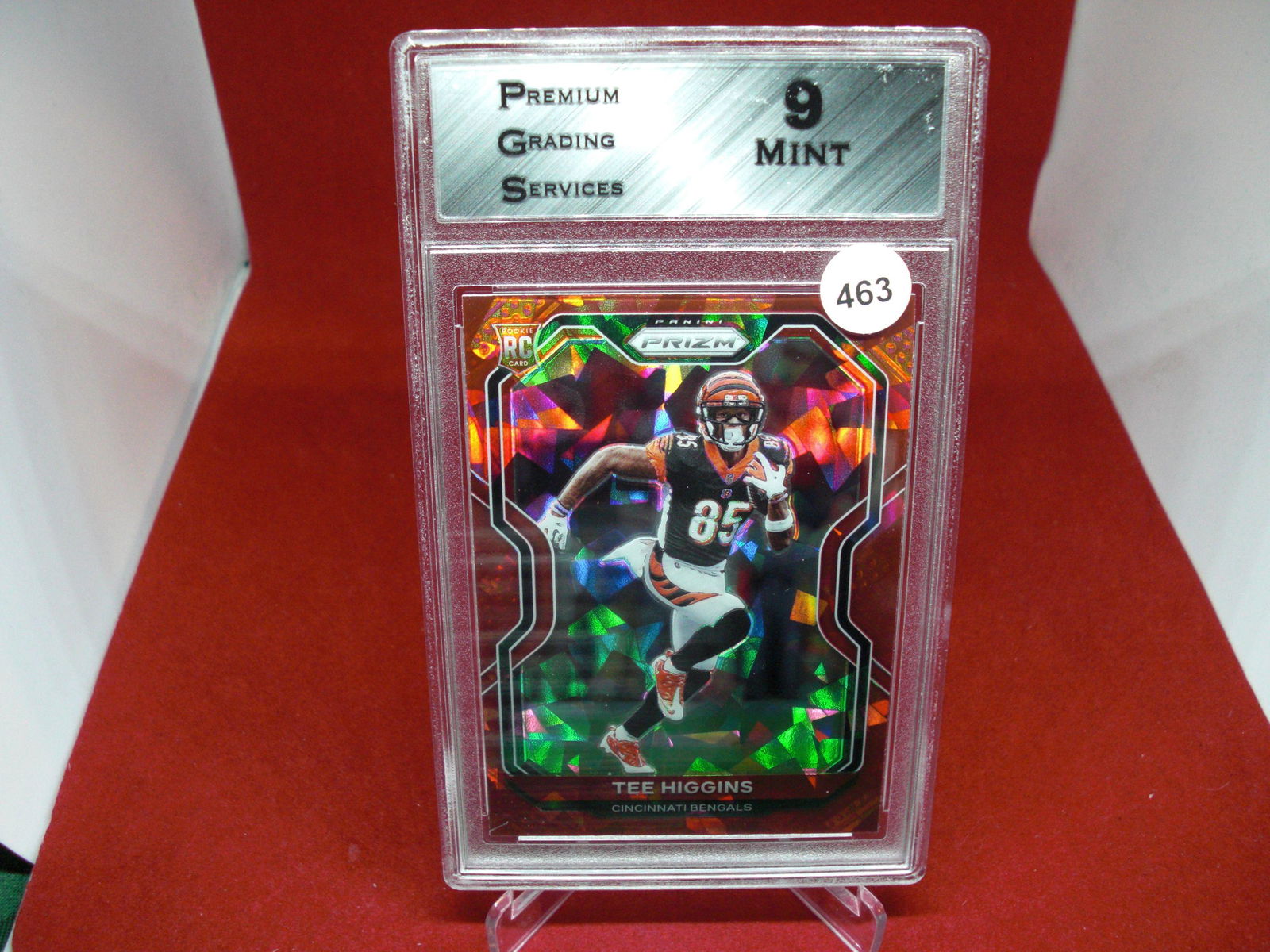 PGS 9 Tee Higgins red cracked ice rookie (1 of 1)