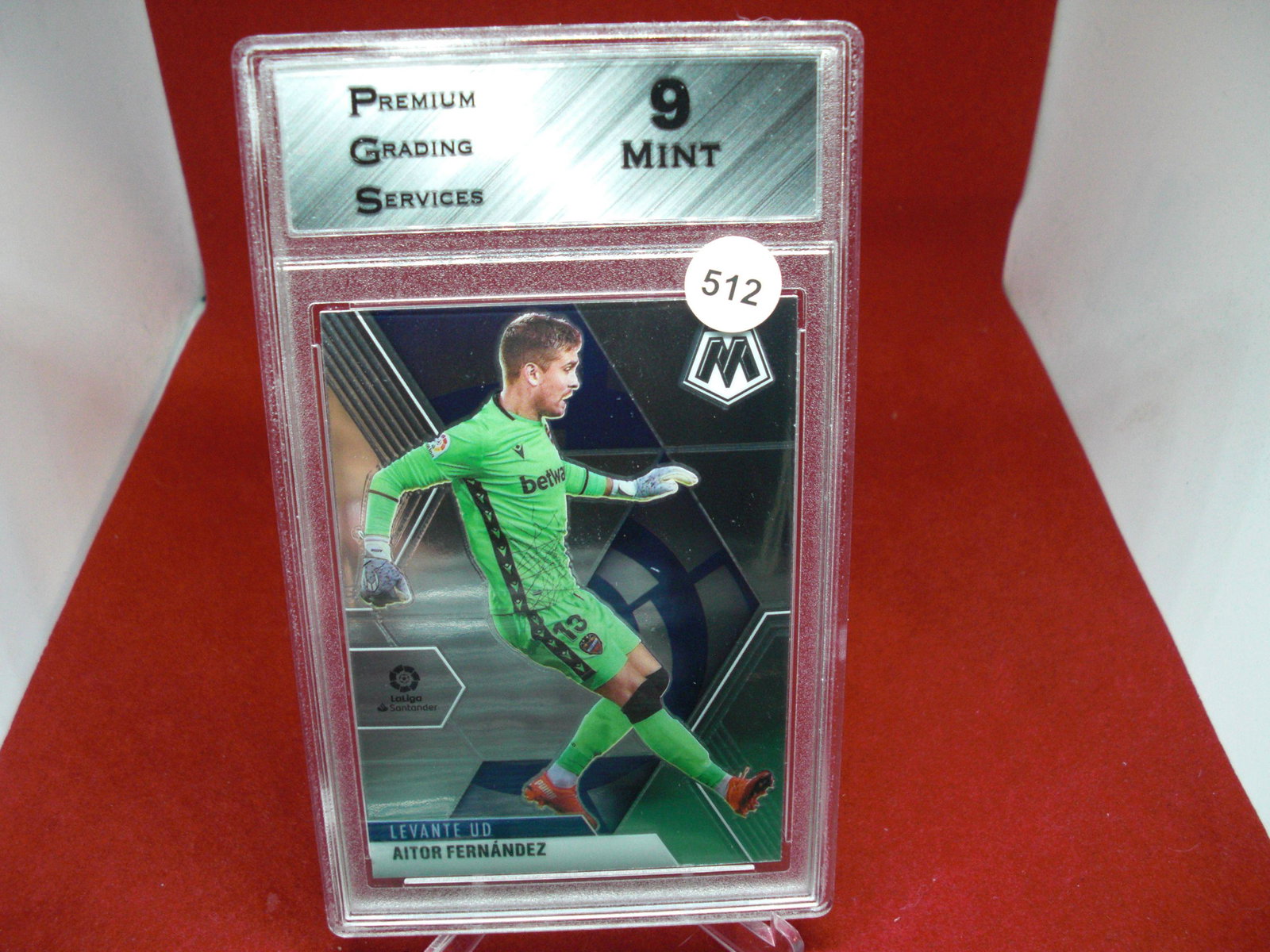 PGS 9 Aitor Fernandez mosaic soccer: graded card
