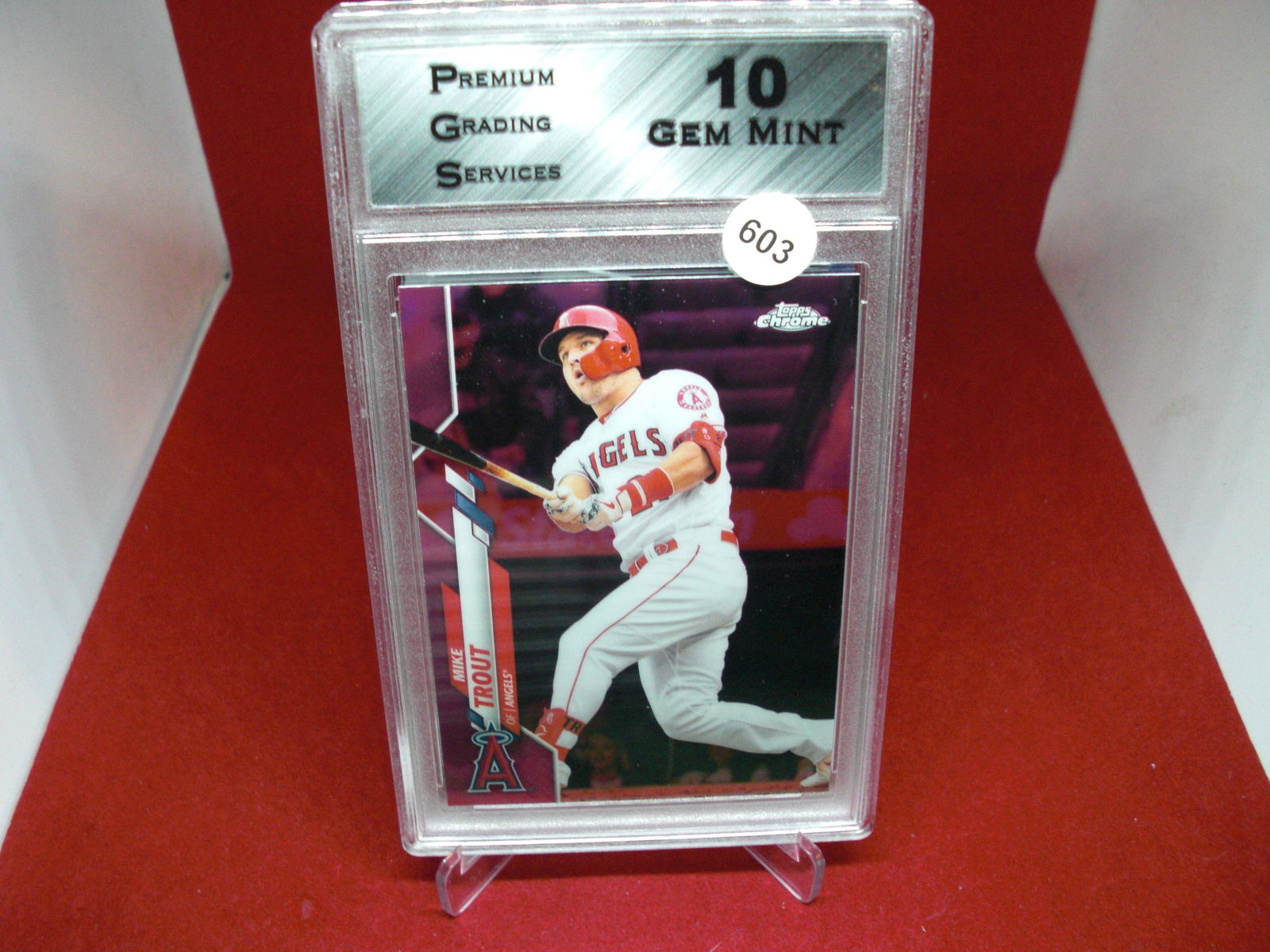 PGS gem 10 Mike Trout pink refractor (1 of 1)