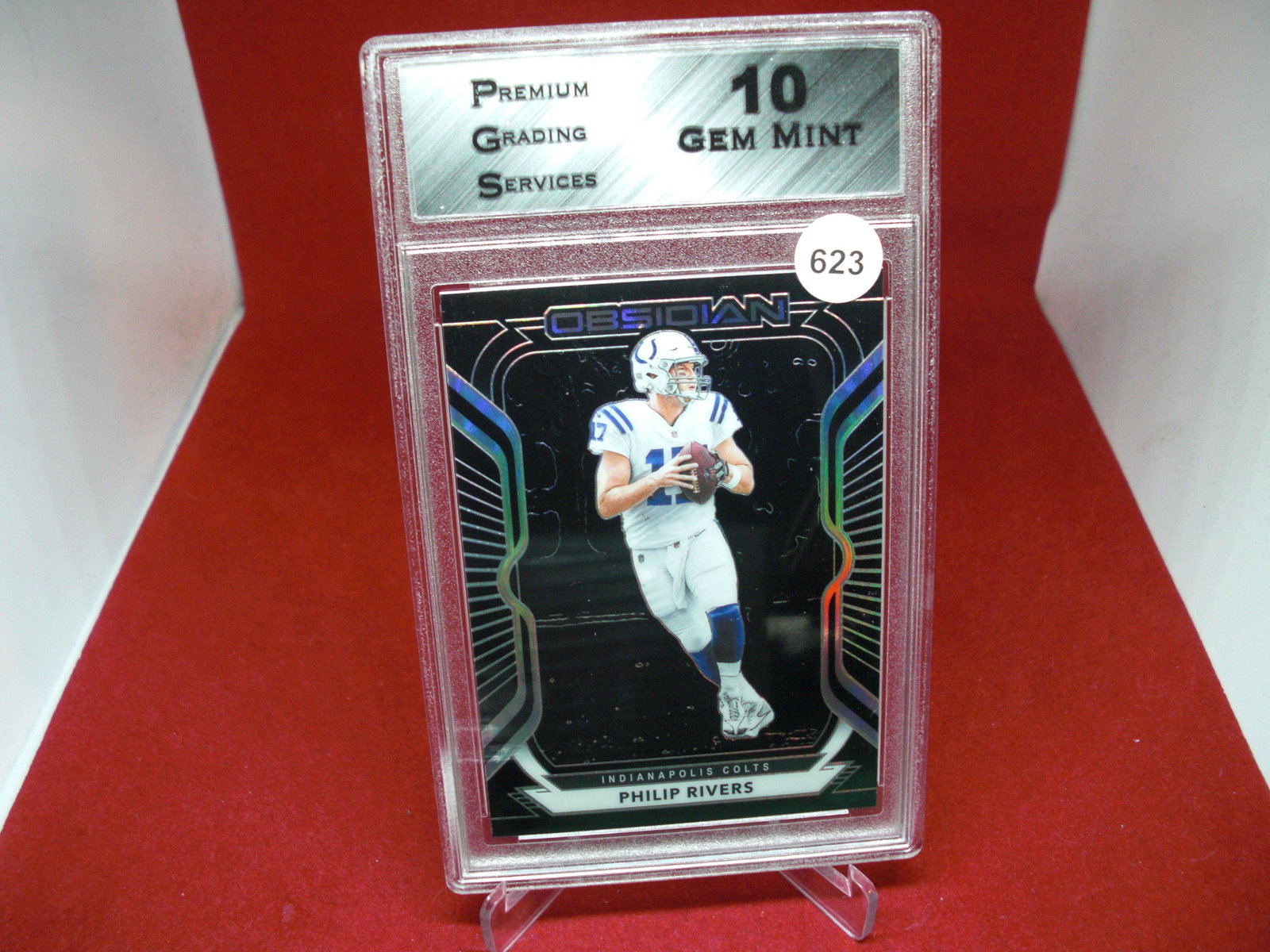 PGS gem 10 philip rivers obsidian: graded card