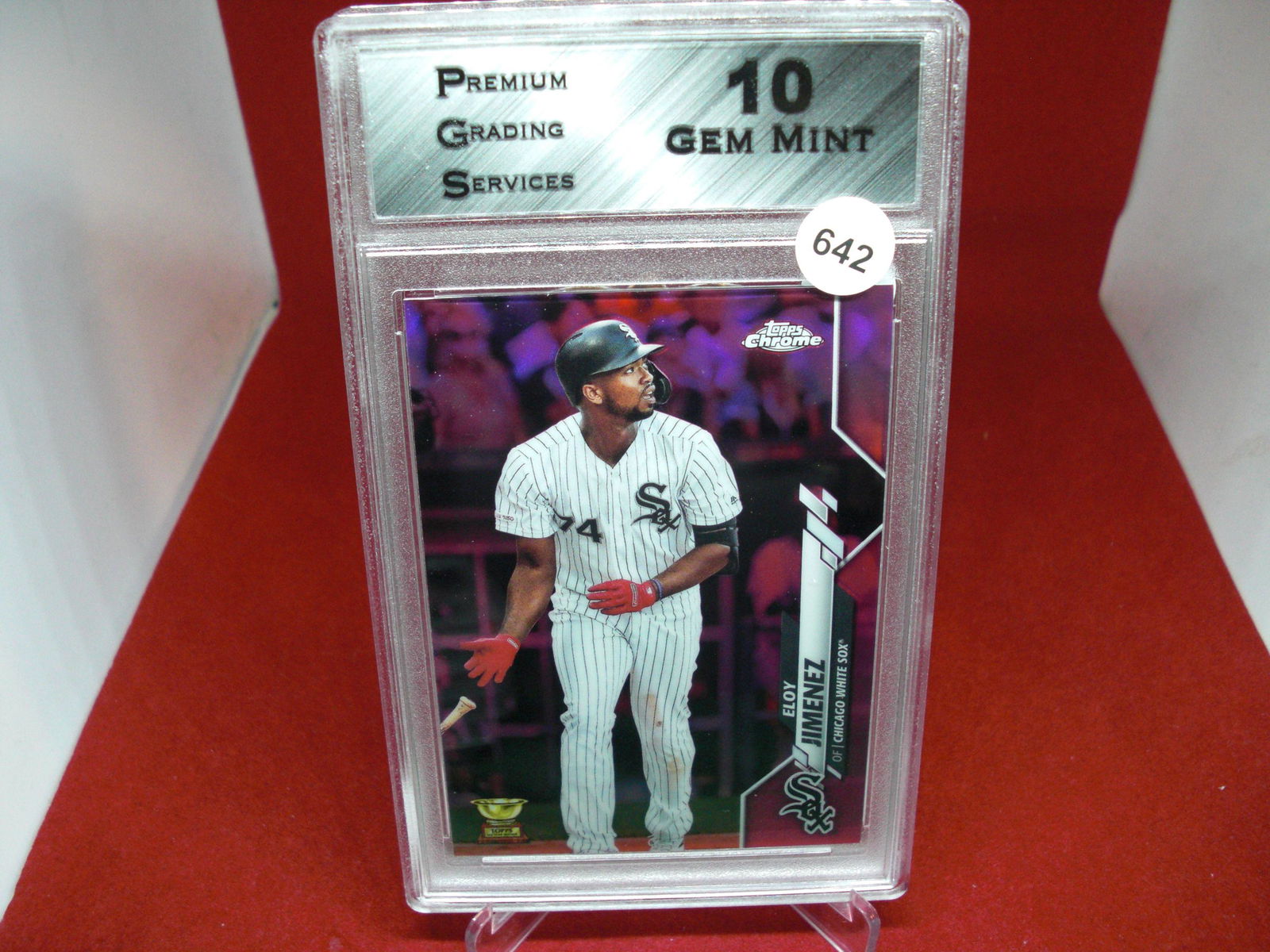 PGS gem 10 eloy jimenez pink refractor (1 of 1)