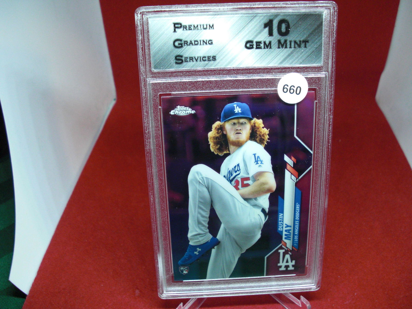 PGS gem 10 Dustin may pink refractor rookie (1 of 1)