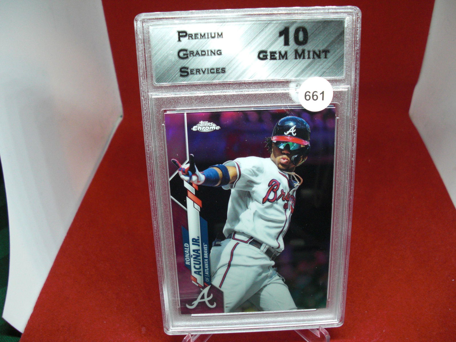 PGS gem 10 Ronald acuna junior pink refractor (1 of 1)