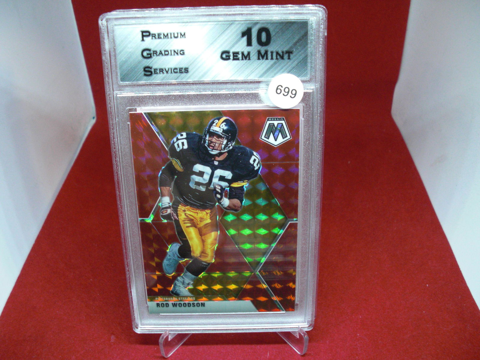 PGS gem 10 Rod Woodson red mosaic (1 of 1)