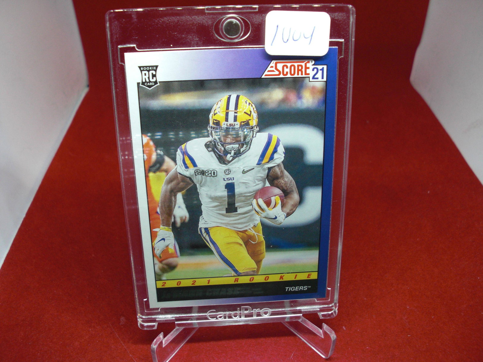 JAMARR CHASE ROOKIE CARD: in one touch holder