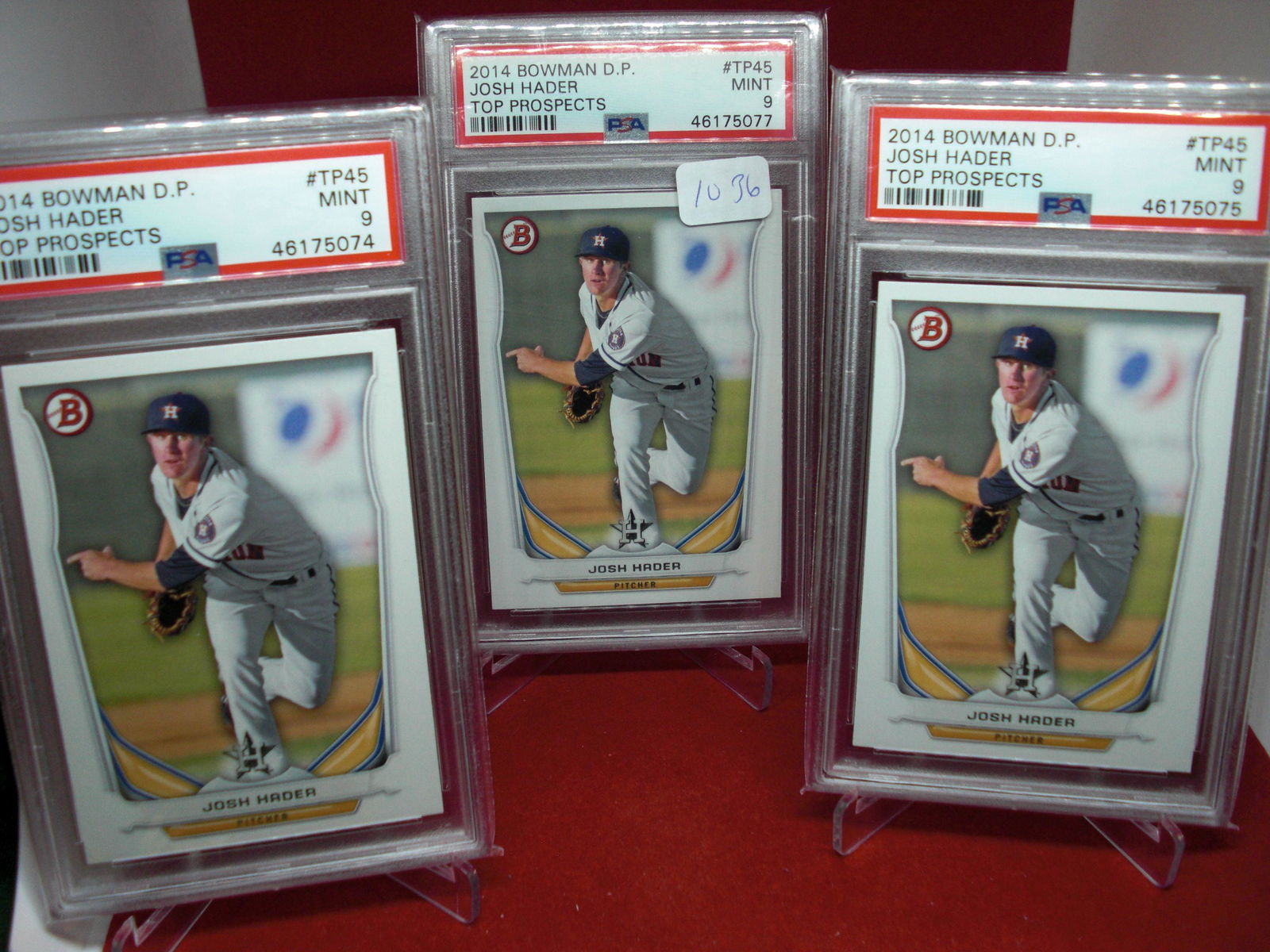 lot of 3 psa 9 josh hader top prospects (1 of 1)