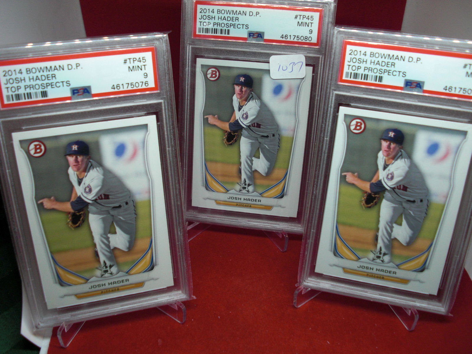 lot of 3 psa 9 josh hader top prospects (1 of 1)