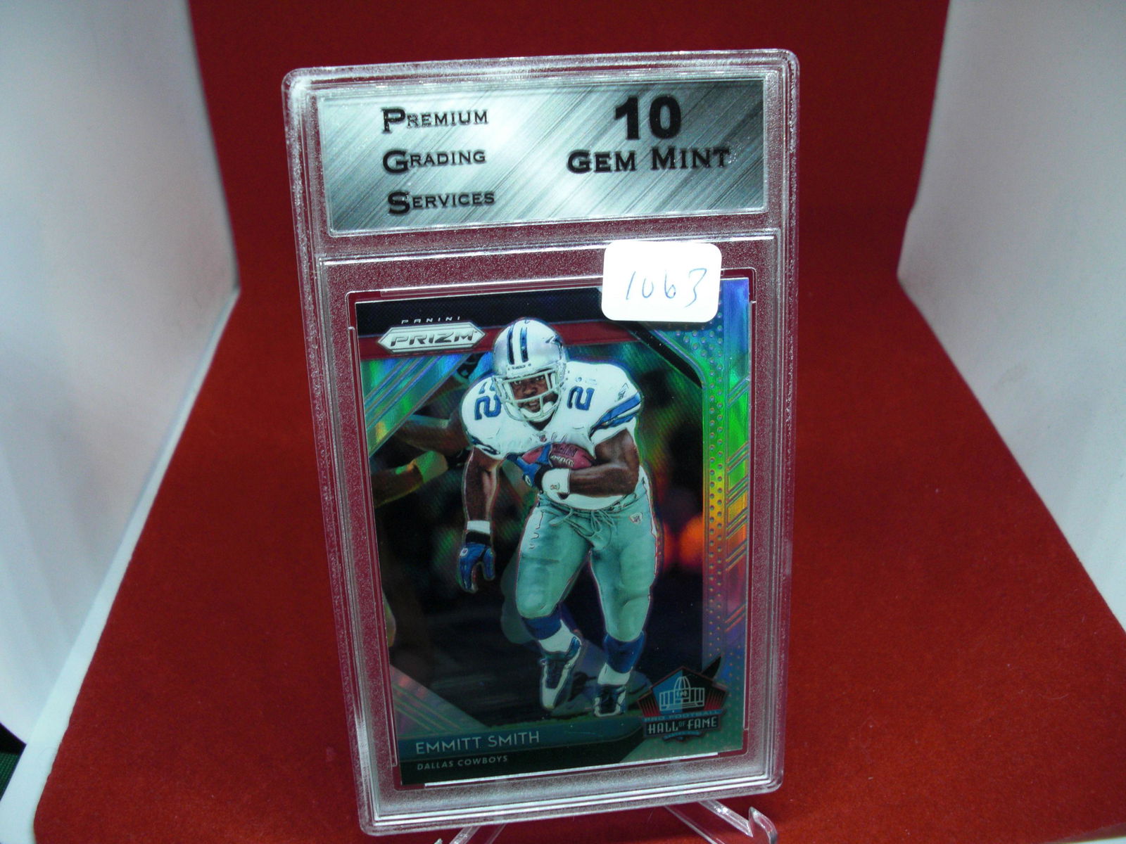 PGS 10 emmitt smith hall of fame silver prizm (1 of 1)
