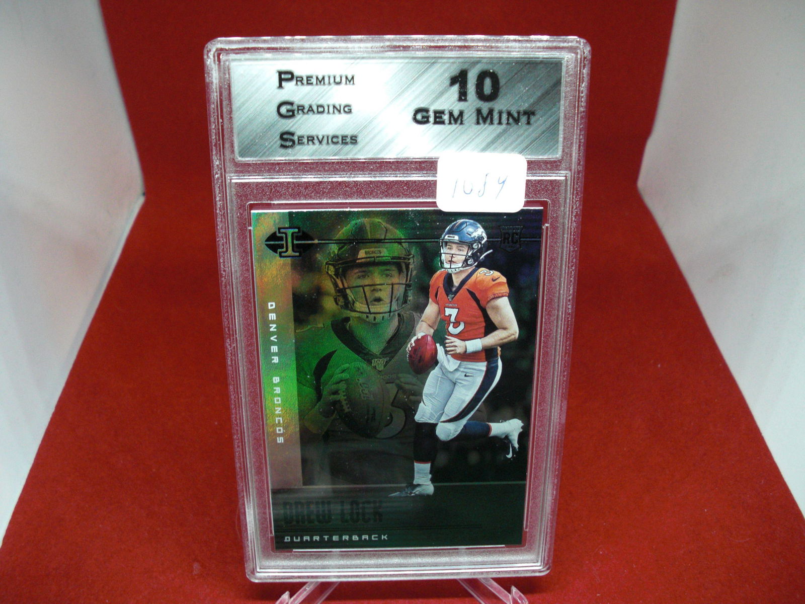 PGS 10 drew lock rookie card (1 of 1)