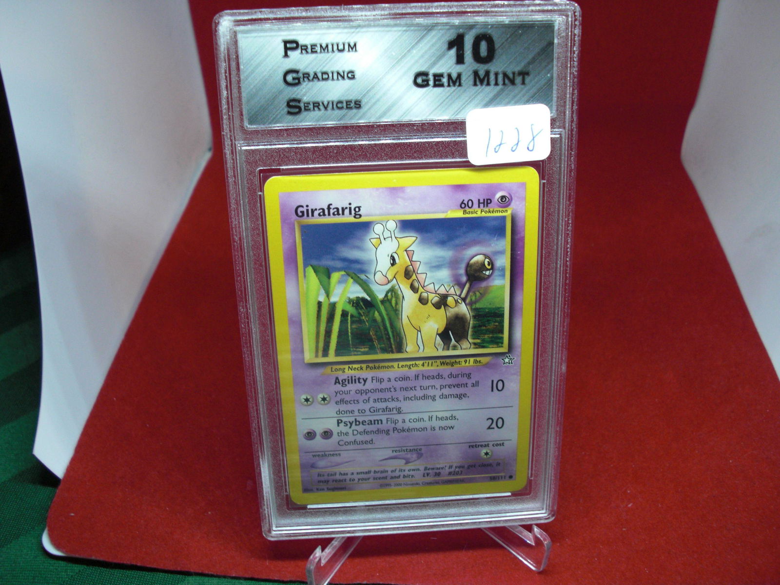 PGS 10 girafarig pokemon game card (1 of 1)