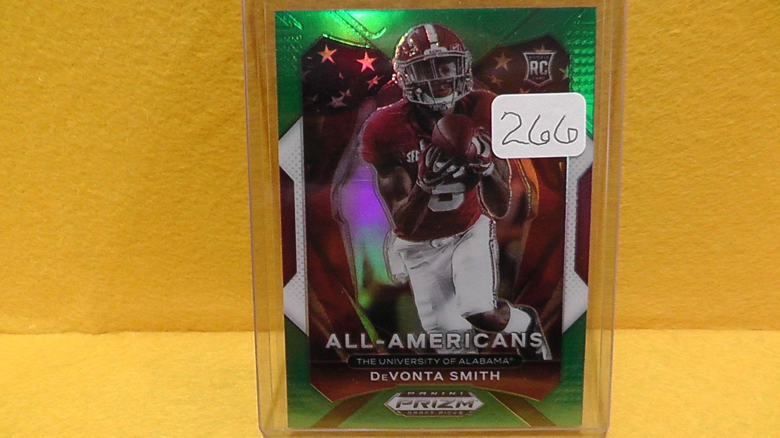 Devonta Smith RC Green Prizm (1 of 1)