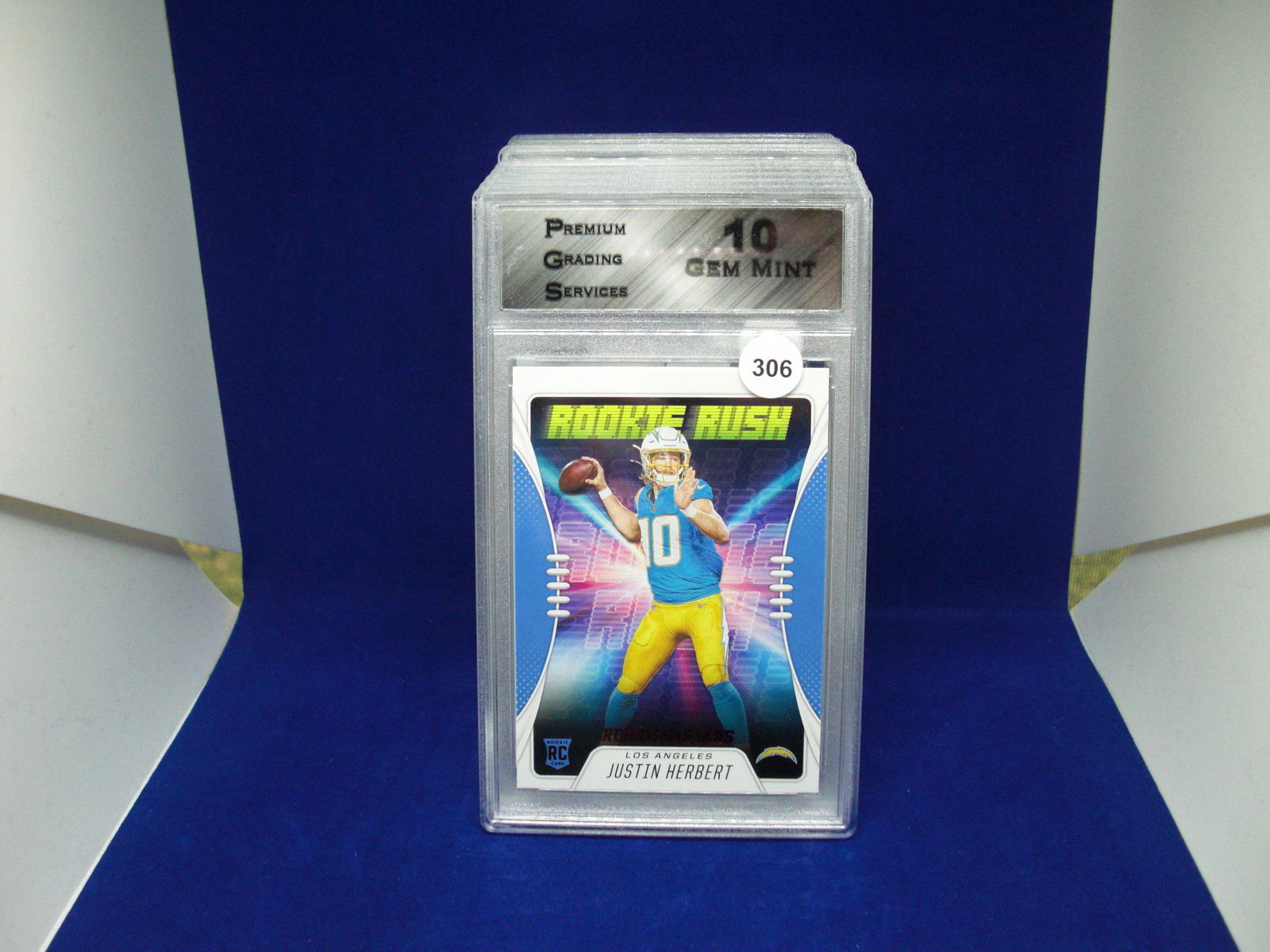 PGS gem 10 Justin Herbert rookie rush (1 of 1)