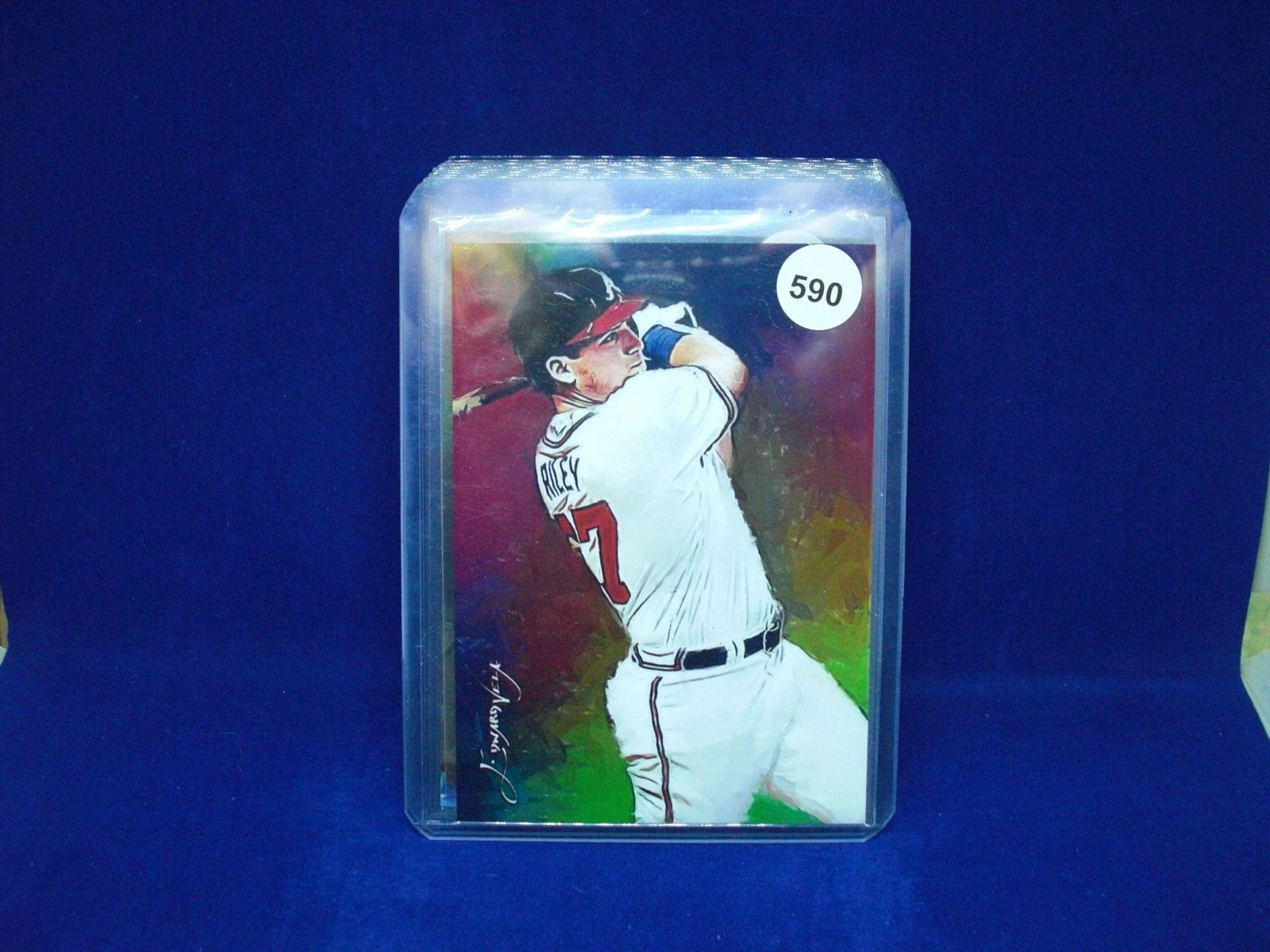 austin riley numbered sketch card 46/50 (1 of 1)