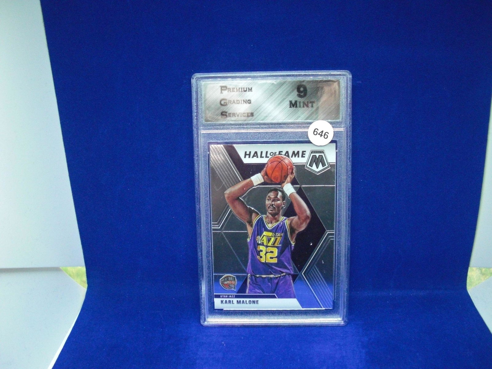 PGS 9 mint Karl Malone mosaic Hall of Fame (1 of 1)