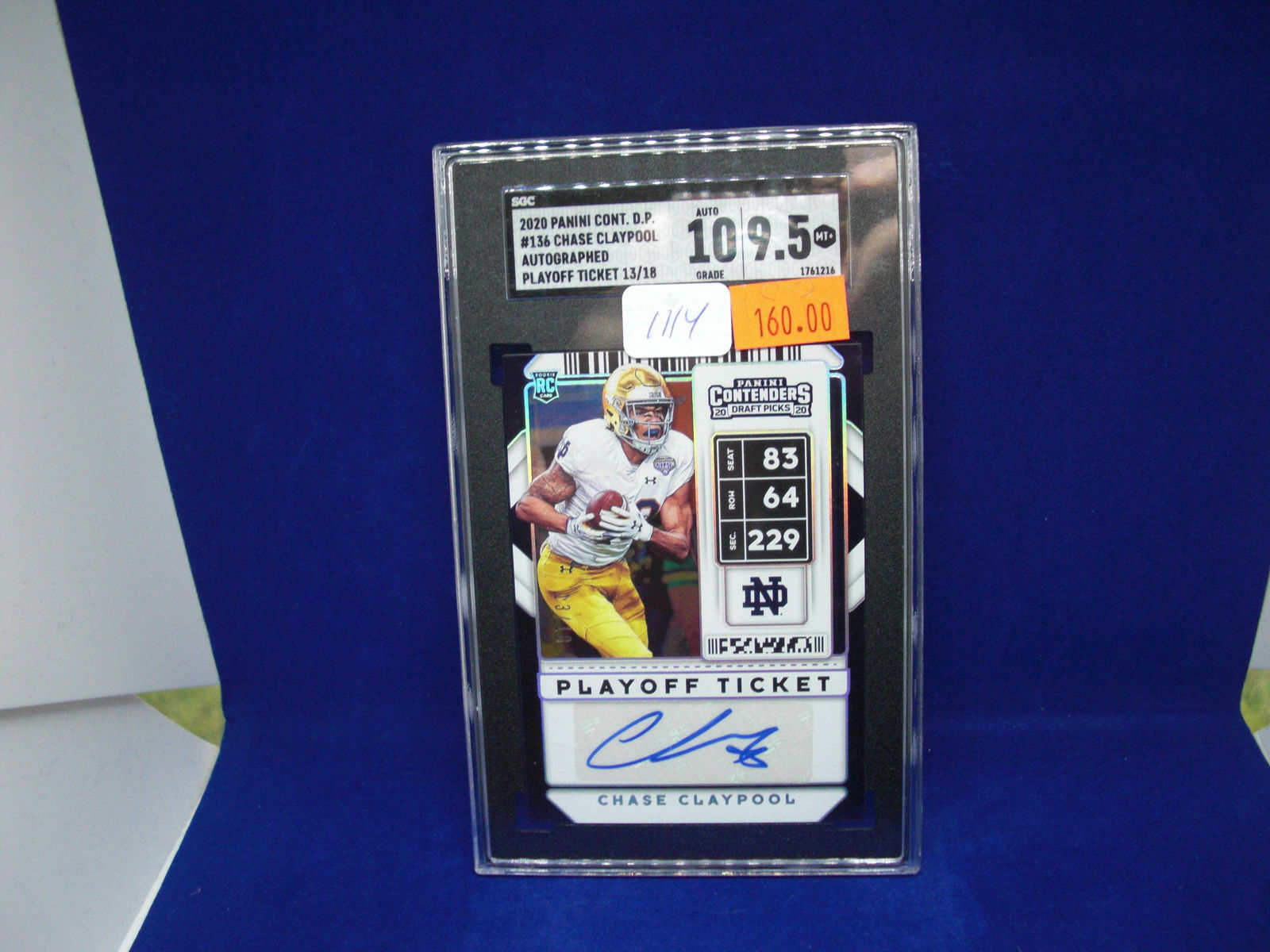 sgc 10/9.5 chase claypool rookie auto 12/18 (1 of 1)