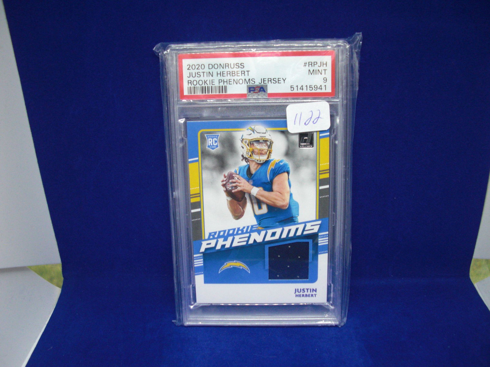 PSA 9 Justin Herbert rookie jersey card (1 of 1)