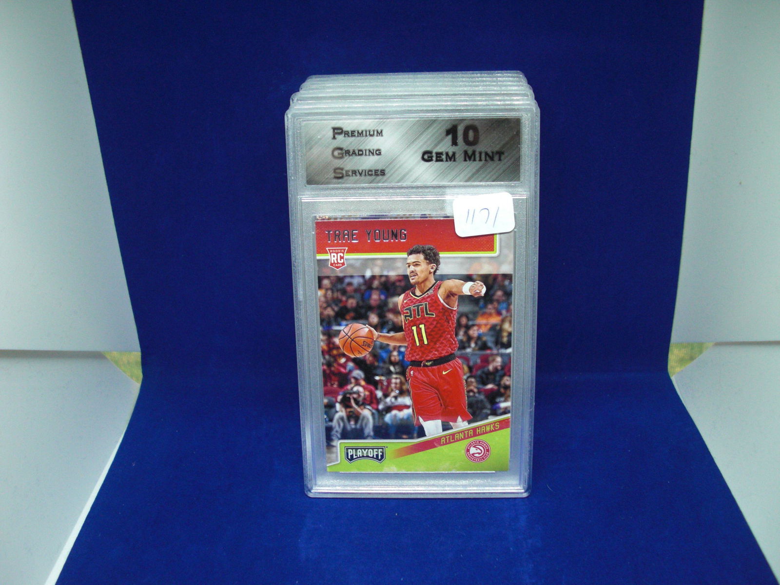 pgs 10 trae young rookie card (1 of 1)