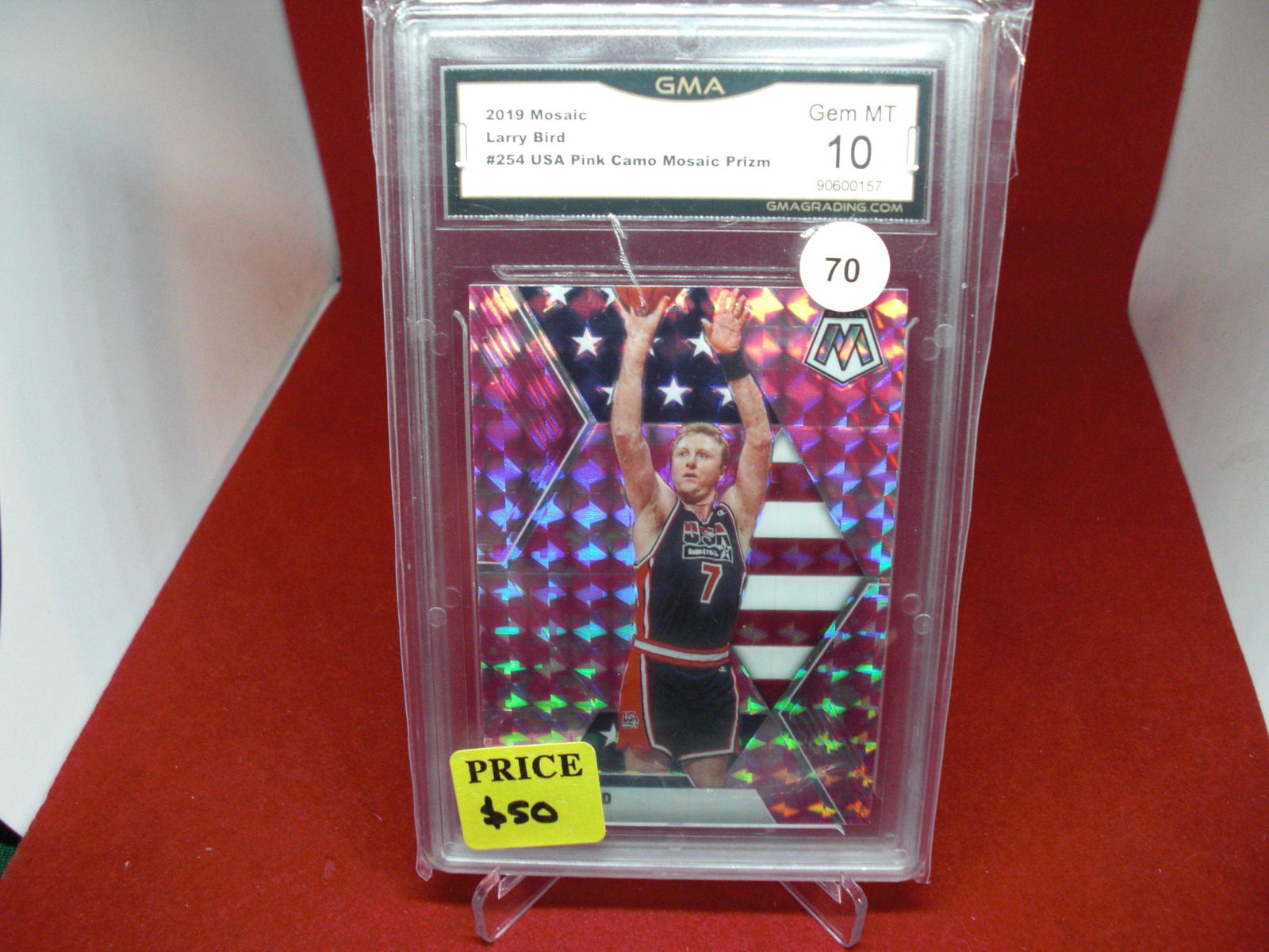 gma graded 2019 pink larry bird mint 10 (1 of 1)