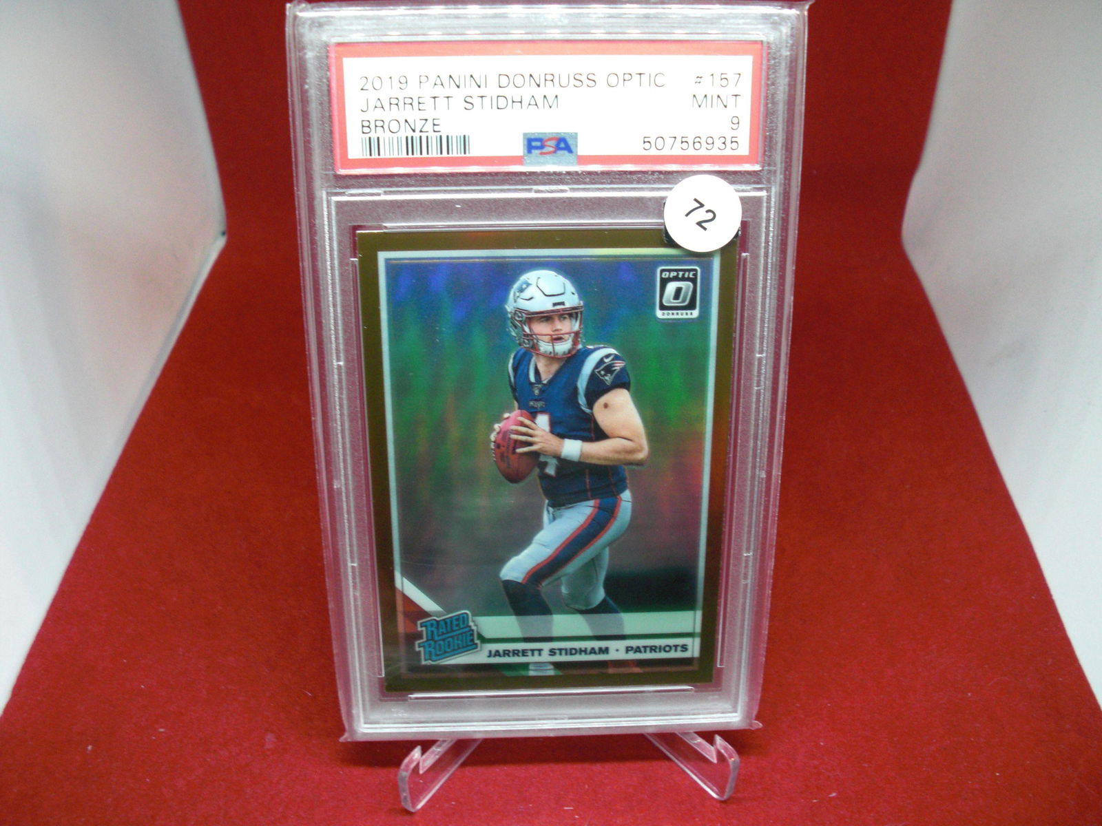 psa graded 2019 jarrett stidham bronze mint 9 (1 of 1)