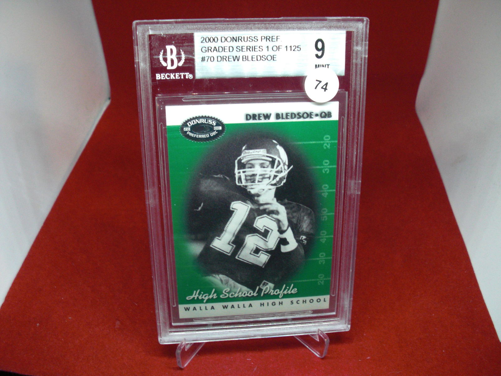 beckett graded 2000 drew bledsoe 1/1125 mint 9 (1 of 1)