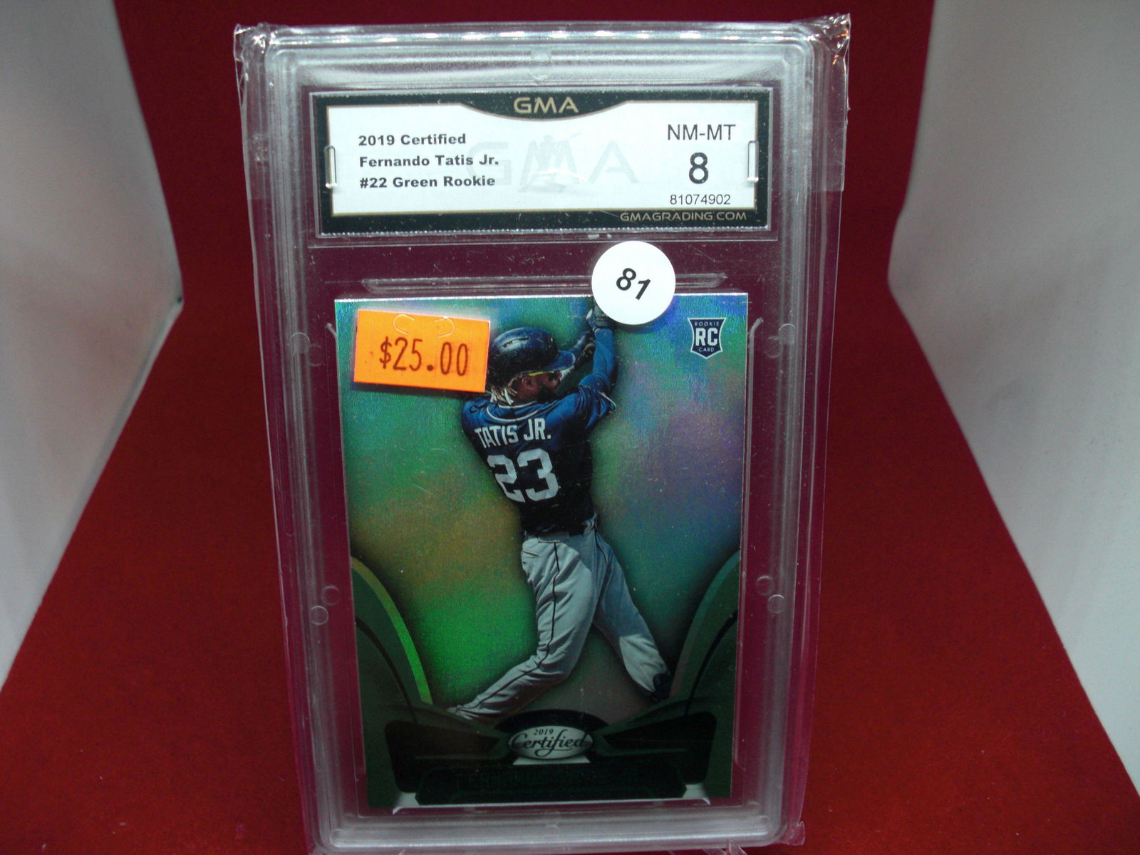 gma graded 2019 fernando tatis jr green rookie mint 8 (1 of 1)